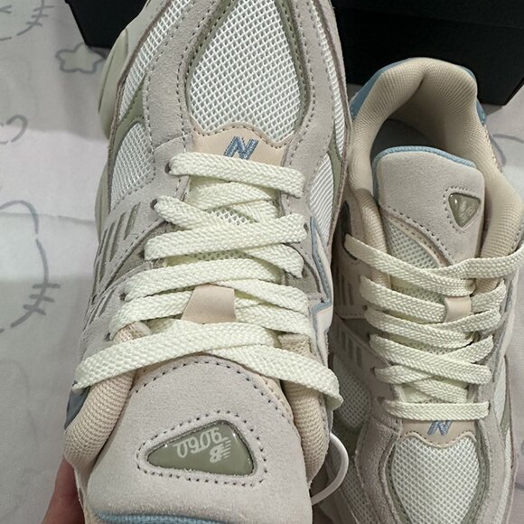 New Balance 9060 Series Grey Platform Sneakers - Picture 3 of 6